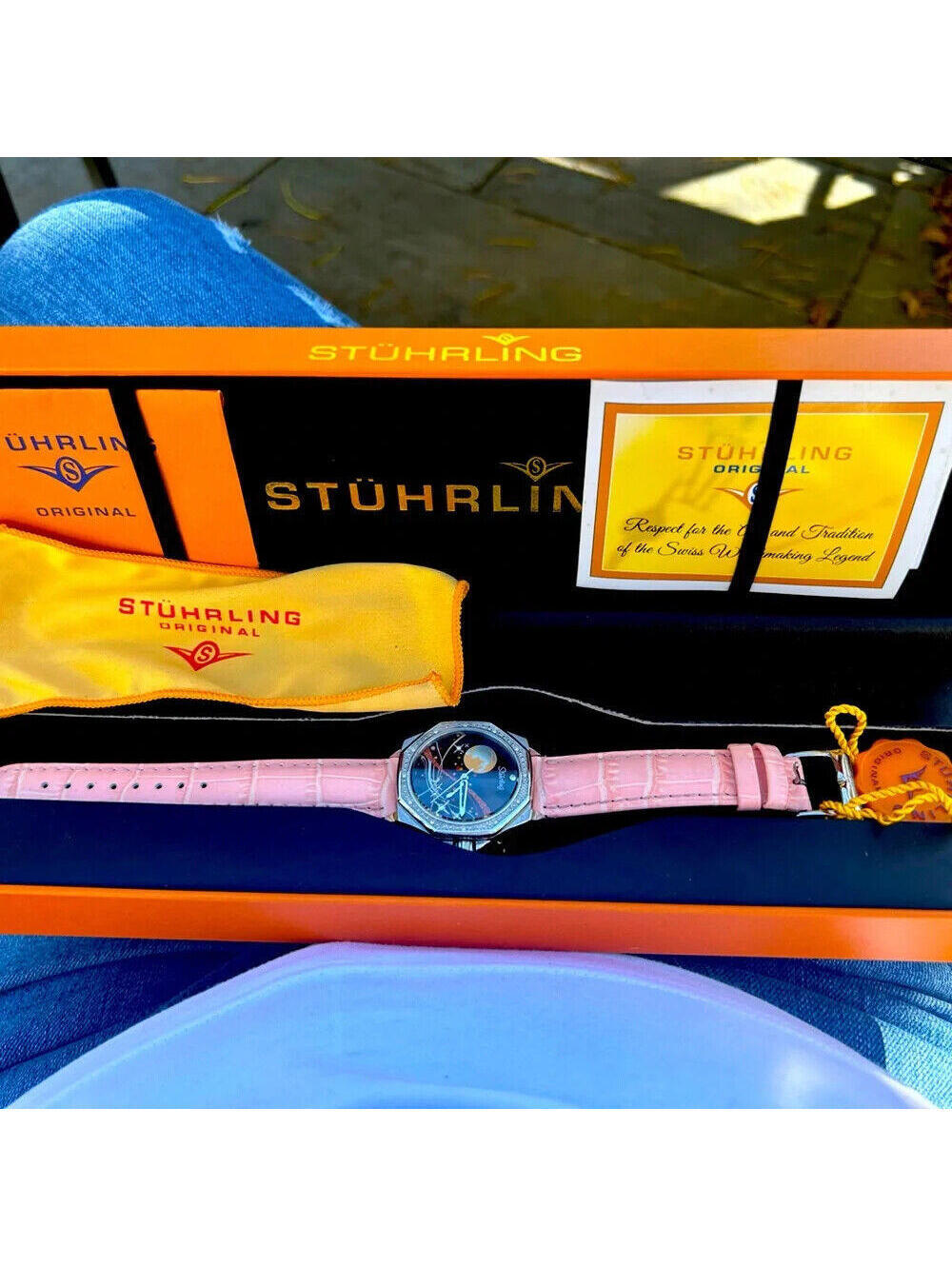 STUHRLING GALA STAINLESS CASE&BEZEL WOMEN'S QUARTZ WATCH
